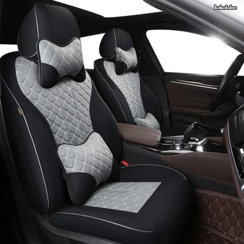 KOKOLOLEE Custom FLAX car seat covers For Renault Kadjar Koleos Megane II Laguna Latitude Fluence Scenic Captur Talisman cover