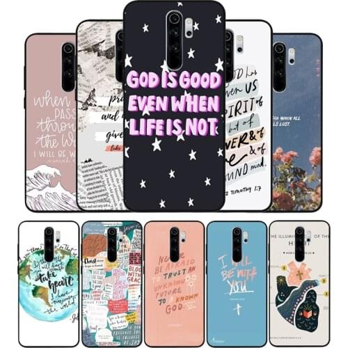 Bible quote Soft Silicone black Phone Case For Redmi 4A 4X 5PLUS 5A NOTE 8 7 6 5 4 9S 9 8T PRO