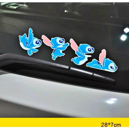 Dawasaru Car Decoration Cartoon Stitch Sticker Cover Scratches Decal for Hyundai Accent I30 I35 Santa Fe Solaris Elantra Parts