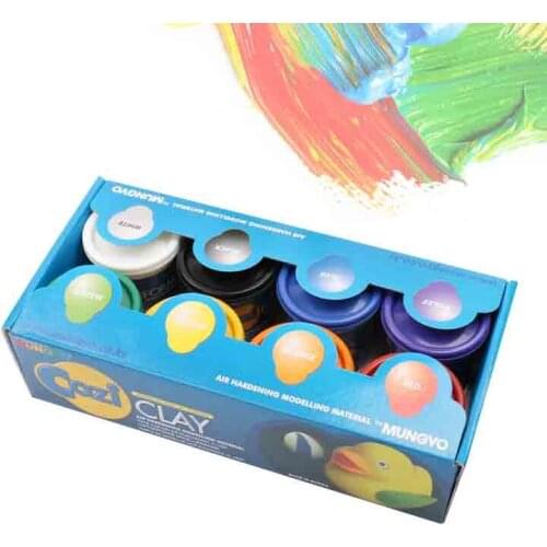 MUNGYO Children safe self hardening ultra light clay mud 8 color set