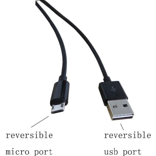20cm Reversible Micro USB Cable Double Sided 2A Fast Charging for android phones and tablets