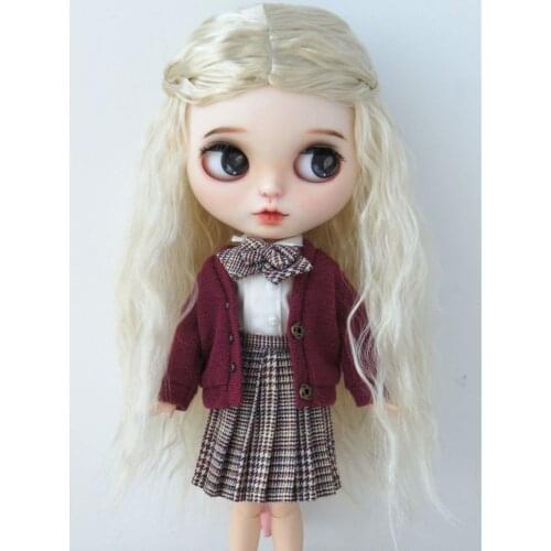 JD119 1/4 MSD doll wigs 7-8inch Long princess curly wig Synthetic mohair doll wigs 1/4 doll accessories