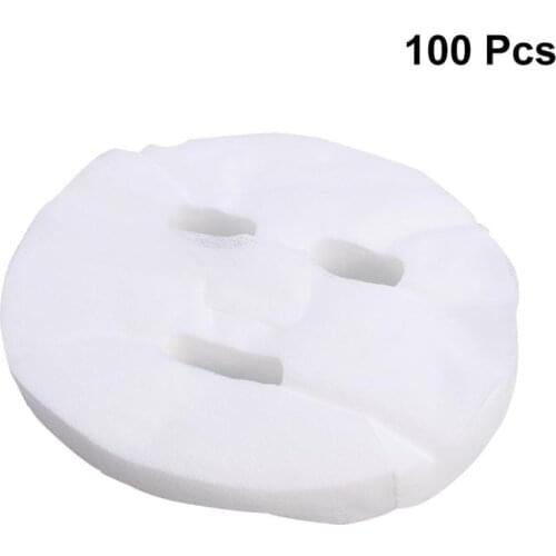 100pcs Disposable Facial Mask Pure Cotton Paper Facemask Sheet Ultra-Thin DIY Cosmetic Face Skin Care Mask