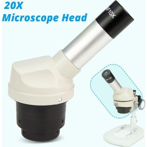 Monocular Dissect Stereo Microscope Head UP-right Image Mini Microscopio Zoom body 2X Objective WF10X Eyepiece Optical 20x