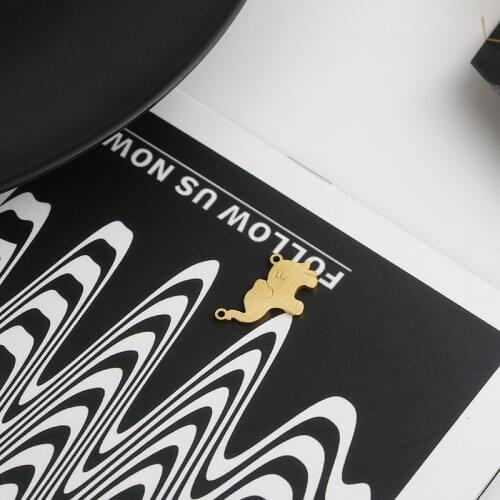 Stainless Steel Initial Pendant A-Z Elephant Letter Accessory Necklace DIY Combination Necklace Lady Couple Gothic Jewelry Gift