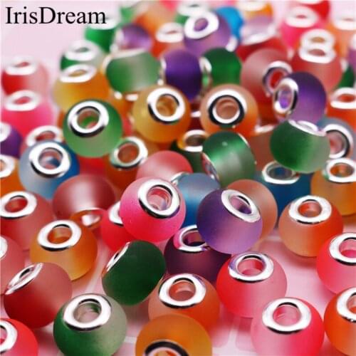 New Elegant 20PCS Lot 15*9MM Big Round Hole Crystal Murano Glass Beads Fit Pandora Bracelet Bangle Chain For DIY Jewelry Making