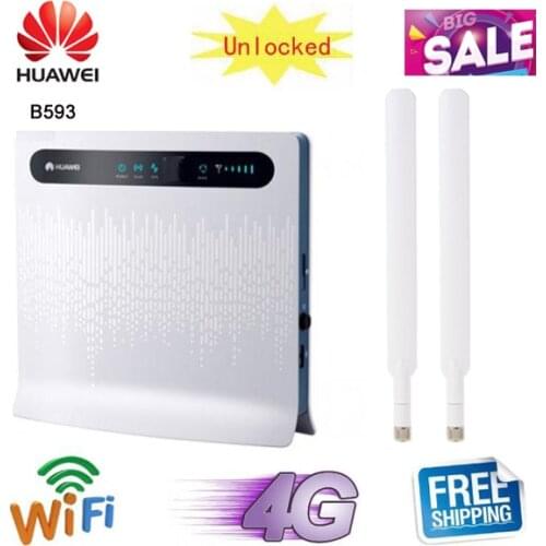 Original unlocked Huawei B593 B593S-22 vodafone B3000 4g LTE FDD TDD CPE wireless broadband wifi router with sim card slot