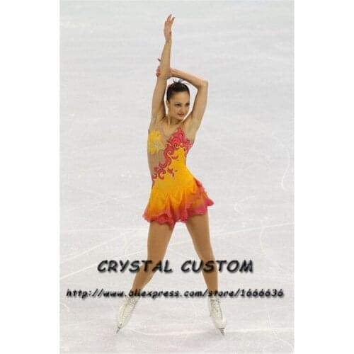 Figure Skating Dresses For Girls Graceful New Brand Ice Figure Skating Dresses For Competition Kids DR3741