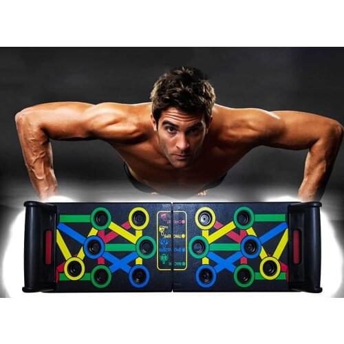 Push Up Rack Board Training Board with Adjustable Handles Home Body Building Workout Fitness Push Up Stand Fitness