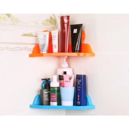 Bathroom Kitchen Corner Shelf Suction