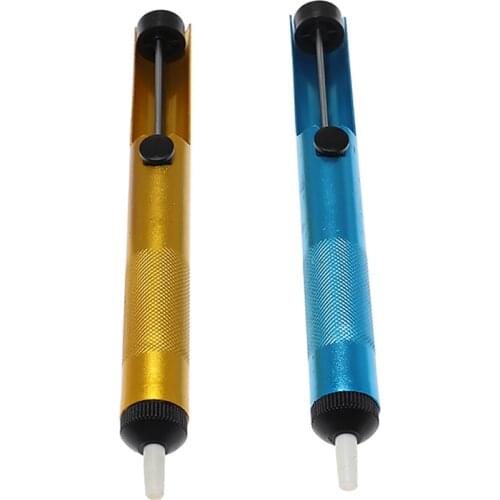 Blue/Gold Aluminum Material Desoldering Pump Removal Vacuum Soldering Iron Desolder Suction Tin Pen Hand Welding Tools