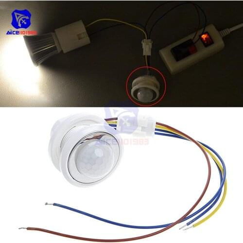 Diymore AC 85 -265V Adjustable Time Delay 40mm LED PIR Detector Infrared Motion Sensor Switch