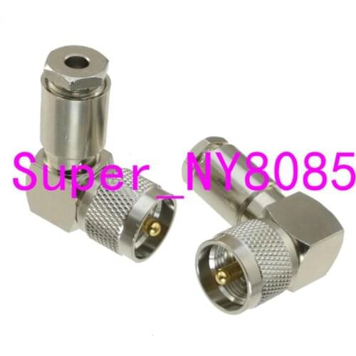 UHF male PL259 PL-259 clamp RG58 RG142 RG400 LMR195 cable right angle RF Coaxial Connector