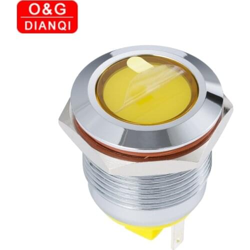 IP67 Waterproof One Color Flashing LED Metal Warning Indicator Light 19mm Pilot Signal Lamp 3V 6V 12V 24V 36V DC with Wire