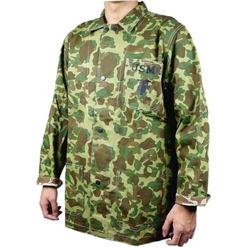 WWII WW2 US MARINE CORPS ARMY PACIFIC CAMOUFLAGE UNIFORMS JACKET REVERSIBLE CAMO COAT