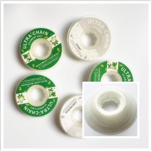 1pc Dental Orthodontic Spool Elastic Ultra Power Chains 15FT Continuous Closed Clear