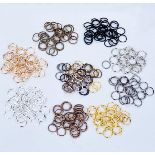 200pcs/Lot 4/6/8/10mm Metal Gold Silver Bronze DIY Jewelry Findings Open Single Loops Jump Rings&Split Ring for jewelry making