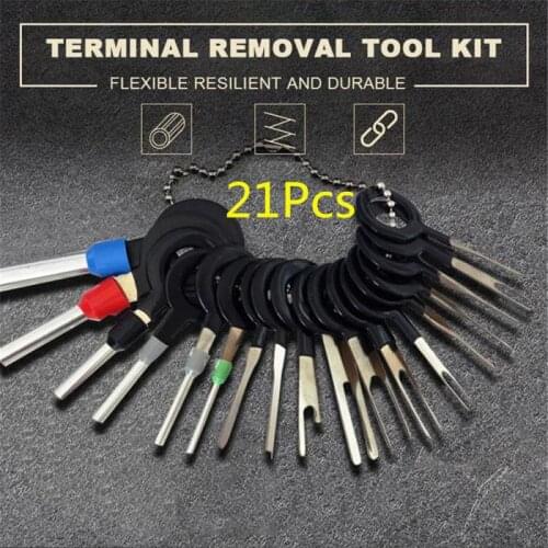 21Pcs Car Terminal Removal Terminal Tool Set Electrical Wiring Crimp Connector RemoverHand Tool Kit Pick Needle Retractor