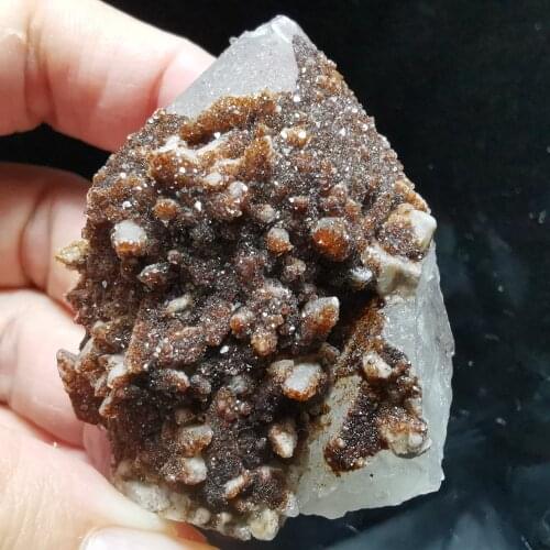 54gNatural rare solution, pyrite and crystal symbiosis healing energy, home decoration QUARTZ GEM