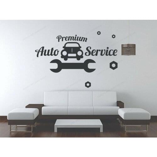 Auto Repair Service Shop Wall Vinyl Sticker Car Premium Parts wall Mural Decal HJ46