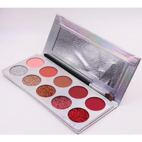 Glitter Matte Pearl Blending Eyeshadow Palette Beauty Glazed Makeup Laser Packaging Private Label Wholesale
