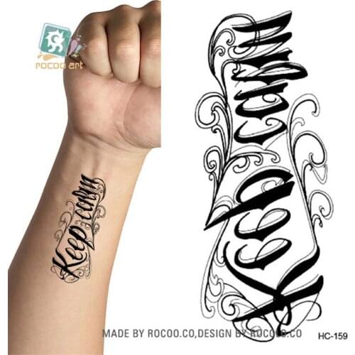 Body Art Sex Products waterproof temporary tattoos paper for men and women 3d letter design small tattoo sticker HC1159