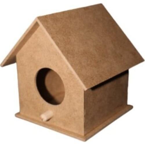 Wooden Bird House with Painting hobby material diy hobby products workshop painting art leisure leisure color color painting