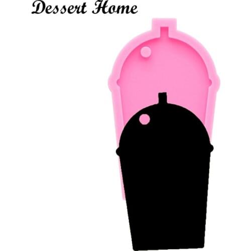 DY0138 silicone Drink cup mold for DIY uv expoxy resin pendant necklace lanugo Ice cream Keychain mould jewelry making tools