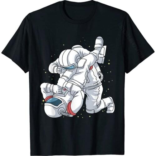Jiu Jitsu Shirts Astronaut BJJ MMA Mens Brazilian Jujitsu T-Shirt Cotton Male Tops & Tees Slim Fit Top T-Shirts Casual Discount