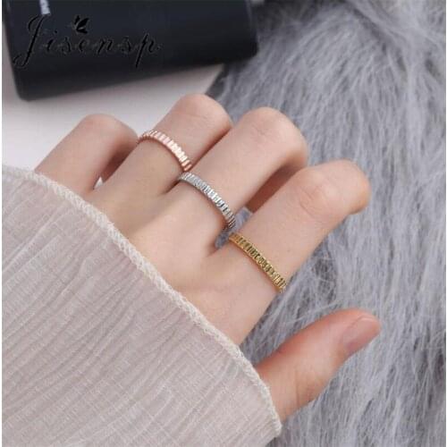 Jisensp Geometric Gear Shape Ring for Women Men INS Minimalist Fashion Simple Personality Female Jewelry Accessories Gift 2021
