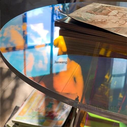 Nordic Coffee Table Colorful Acrylic Coffee Table Personality Minimalist Modern Round Side Home Transparent Plastic Tables JL