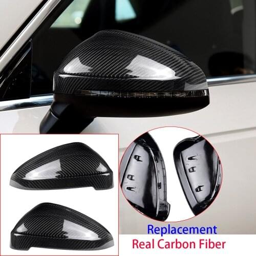 Real Carbon fiber Replace Rearview Mirror Cap Cover Kit For Audi A4 B9 2016-2020 A5 B9 2017-2020 Car Accessories