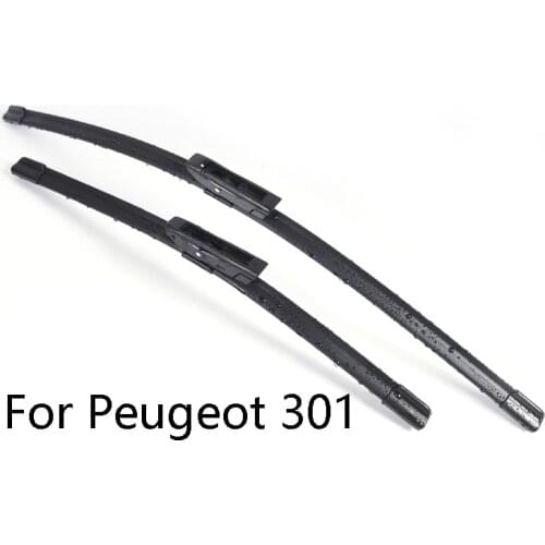 Car Windshield Wiper Blades For Peugeot 301 from 2012 2013 2014 2015 Car Windscreen wiper Rubber