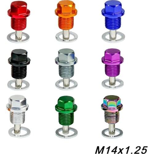 M14*P1.25MM Magnetic Oil Drain Plug Aluminum Bolt Oil Sump drain plug For Most Cars With M14*P1.25MM thread