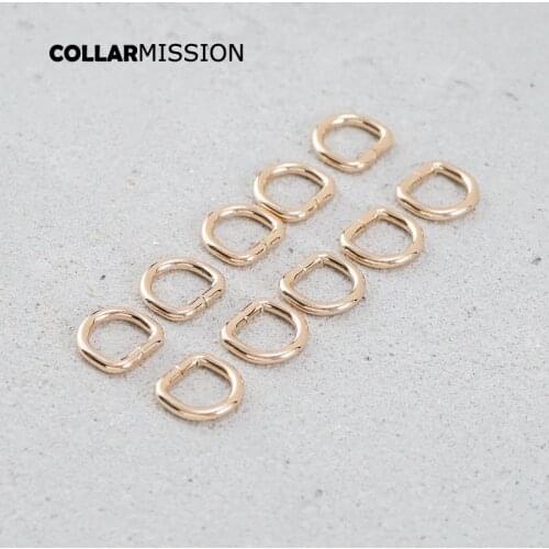 10mm Metal UnWelded Buckle Nickel Plated D Rings For Backpacks Straps Shoes Bags Cat Dog Collar Dee Buckles DIY Parts DK10J