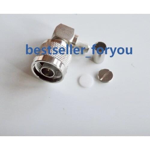 N type male plug 90 Degree RA crimp LMR240 RG-8X RG8X RG59 cable right angle Connector