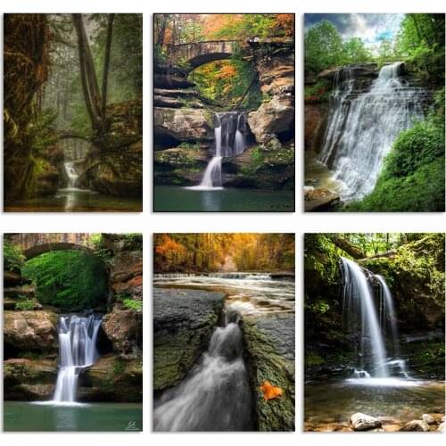 Muxun 3d diamond painting waterfall kit full square/round cross stitch 5d diamond embroidery landscape set home deco gifts x0143