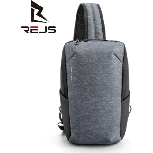 REJS LANGT 2021 New Fashion Crossbody Bag Large Capacity Men Chest Bag Anti-Theft Waterproof Travel Shoulder Messenger Bags