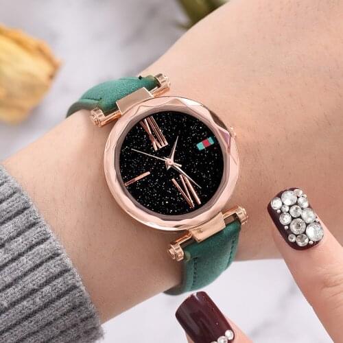 Hot Fashion Women Watches Top Brand Luxury Ladies Quartz Wristwatch Female Minimalist Starry Sky Watch Woman clock montre femme