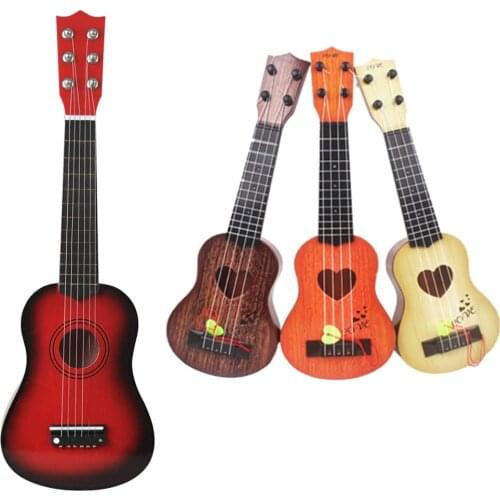 21 inch Portable Mini Guitar 6 Strings Ukulele Kids Beginners Learning Toy Gift Lightweight Portable Music Elements