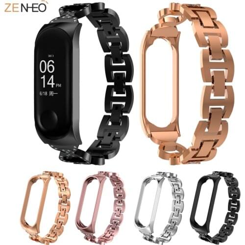 Stainless Steel Strap For Xiaomi Mi Band 4 / 3 ремешок на mi band 4 Band3 Watchband Straps Bands bracelet correa de reloj