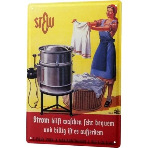 SINCE 2004 Nostalgic Tin Sign Metal Plate Decorative Sign Home Decor Plaques Wall Decor Plate Washing Laundry Basket Current