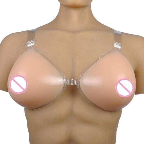Silicone Breast Form Boobs Enhancer Fake Bra Chest Insert Reusable with Adjustable Shoulder Strap for Mastectomy Cosplay Ajusen
