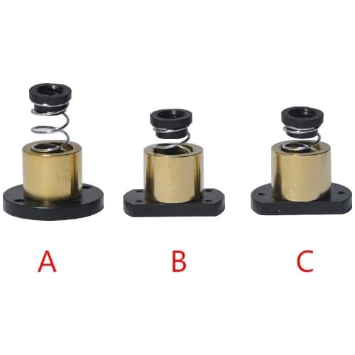 T10 eliminate clearance nut anti-backlash POM trapezoidal screw pitch 2mm 3mm lead 4mm 8mm 10mm 14mm