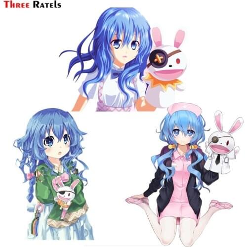 Three Ratels FC803 Yoshino Date A Live Blue Haired Anime Loli Girl Car Body Sticker Road Bike Decal