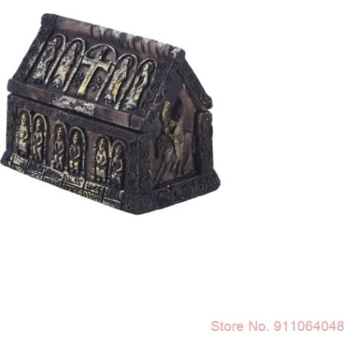 Altar Decoration Miniature Ornaments Resin Coffin Model Vintage Craft Feng Shui Goods CEOs Office Desk Accessories Home Decor