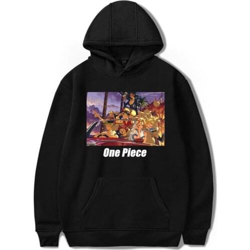 Japan Anime One Piece Hoodie Sweatshirt Printed Ace Luffy Clothes Autumn Unisex Fashion Harajuku Oversize Streetwear Pullover