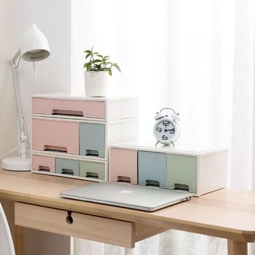 Drawers Type Multi-layer Cosmetic Storage Box Desktop Skin Care Products Finishing Box Desk Plastic Storage Cabinet