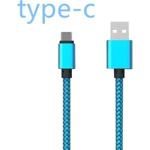 BLUE Type C USB phone Charger cable for xiaomi mi5 Oneplus LG Nexus 5x huawei samsung letv usb type c wire Android USB Data
