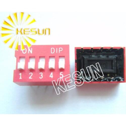 100% Original DS-05 5P 2.54mm Gold-plated DIP Switch DS-05-V x 100PCS